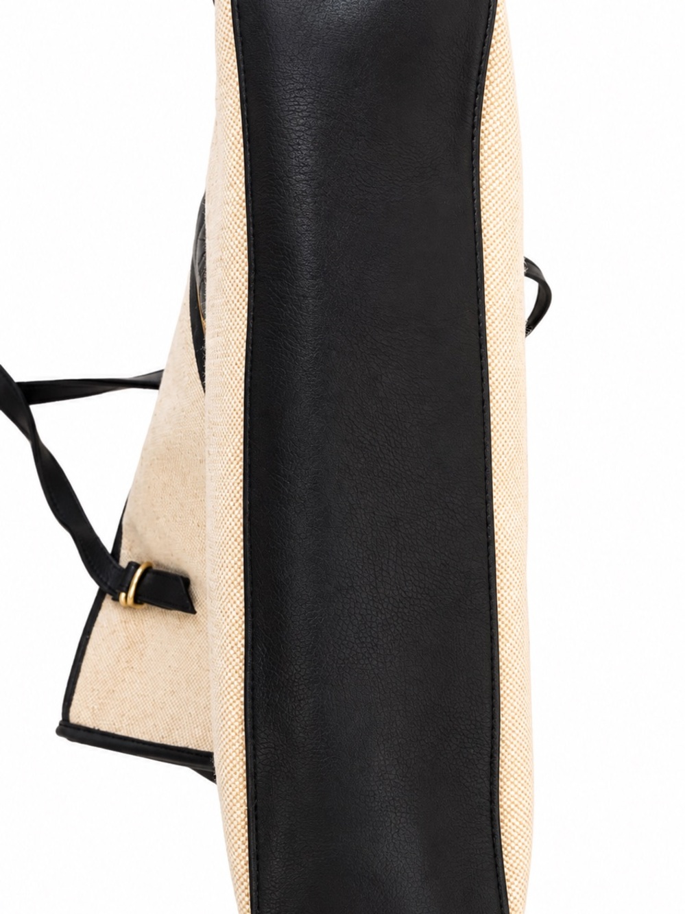 Kate Landry Shady Lady Canvas Tote Beige Black NWOT - Picture 9 of 9